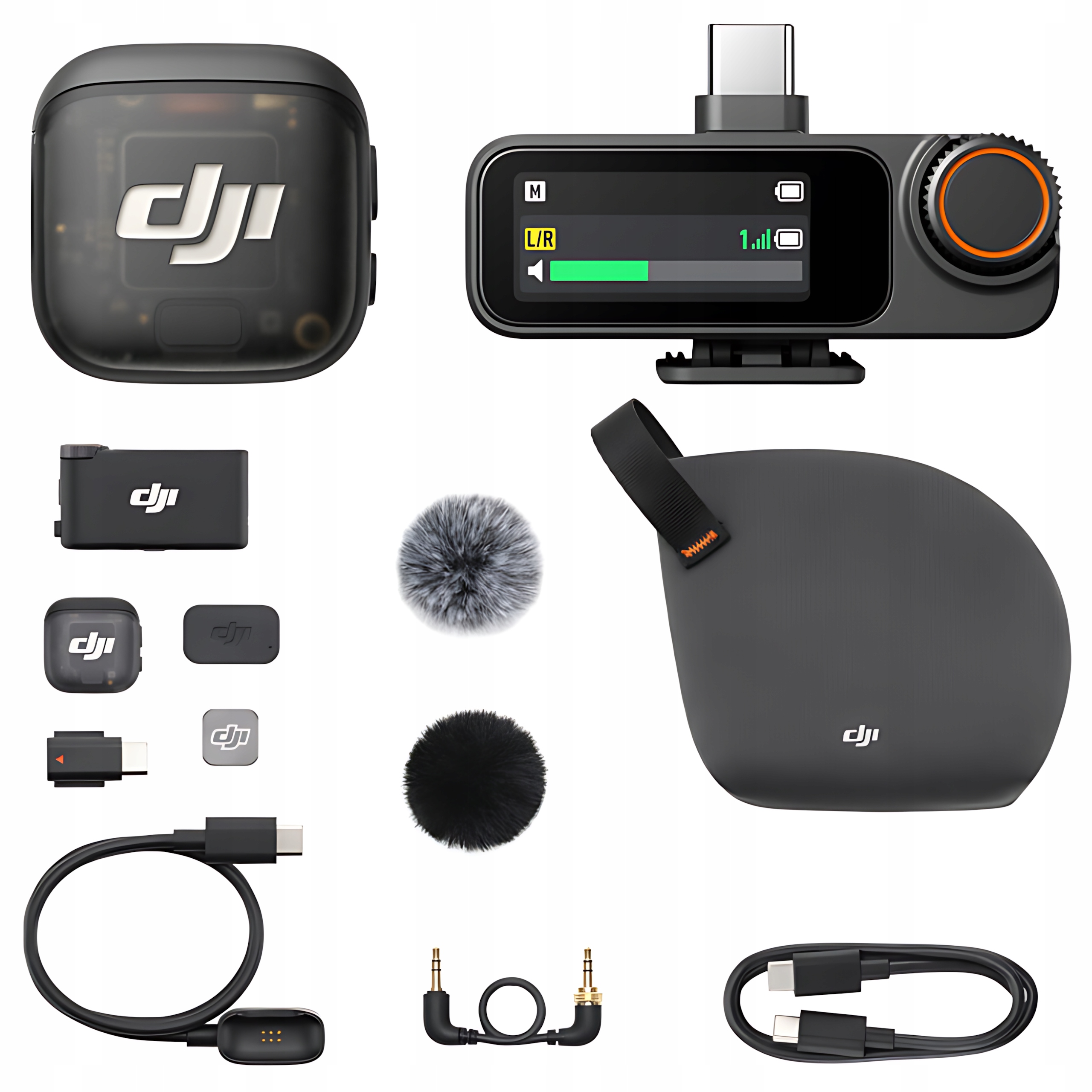 Dji Mic 3 Bezdrátový mikrofon Přijímač Sada 1 Tx 1 Rx