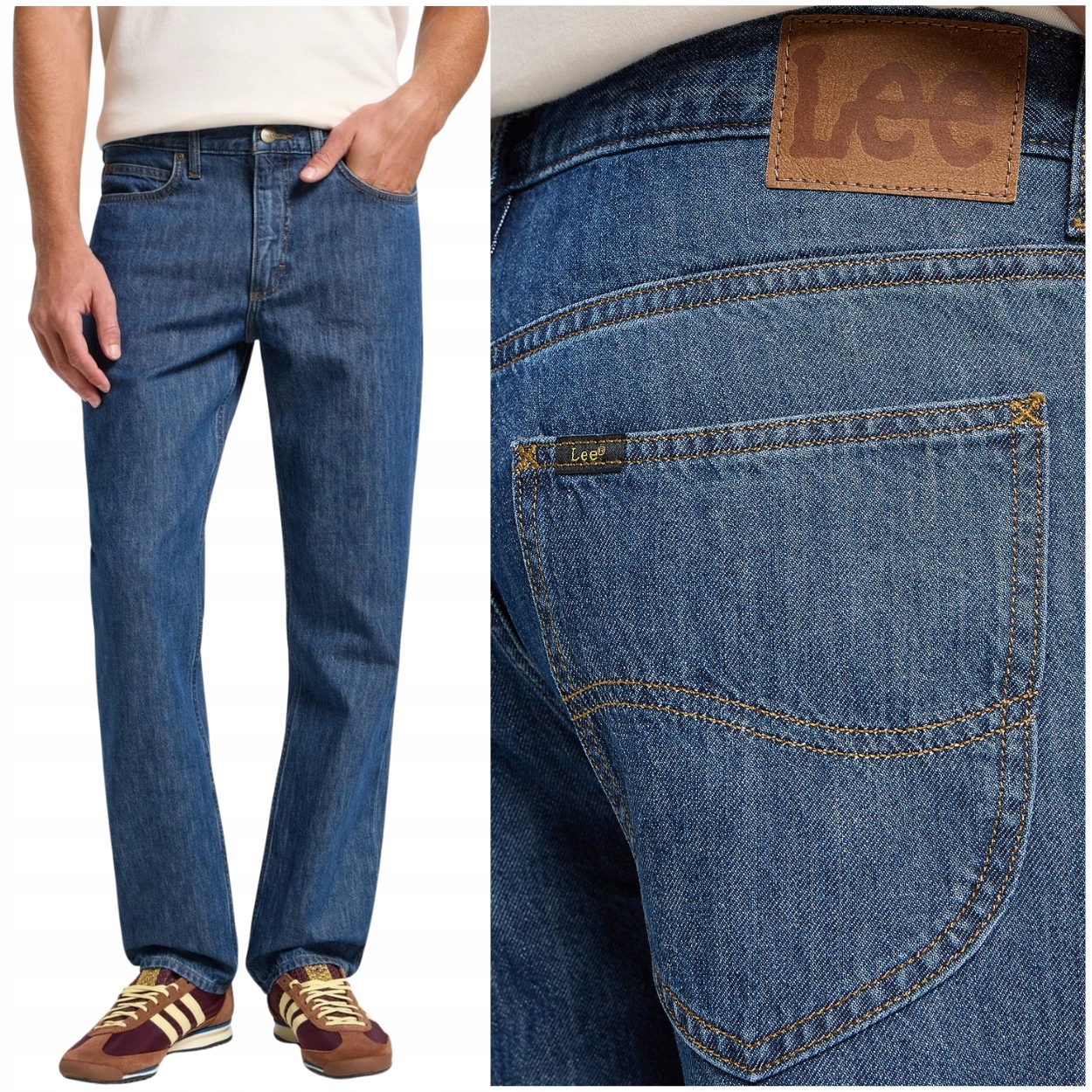 Lee West Skater jednoduché tenké džínové kalhoty bez streče W33 L30