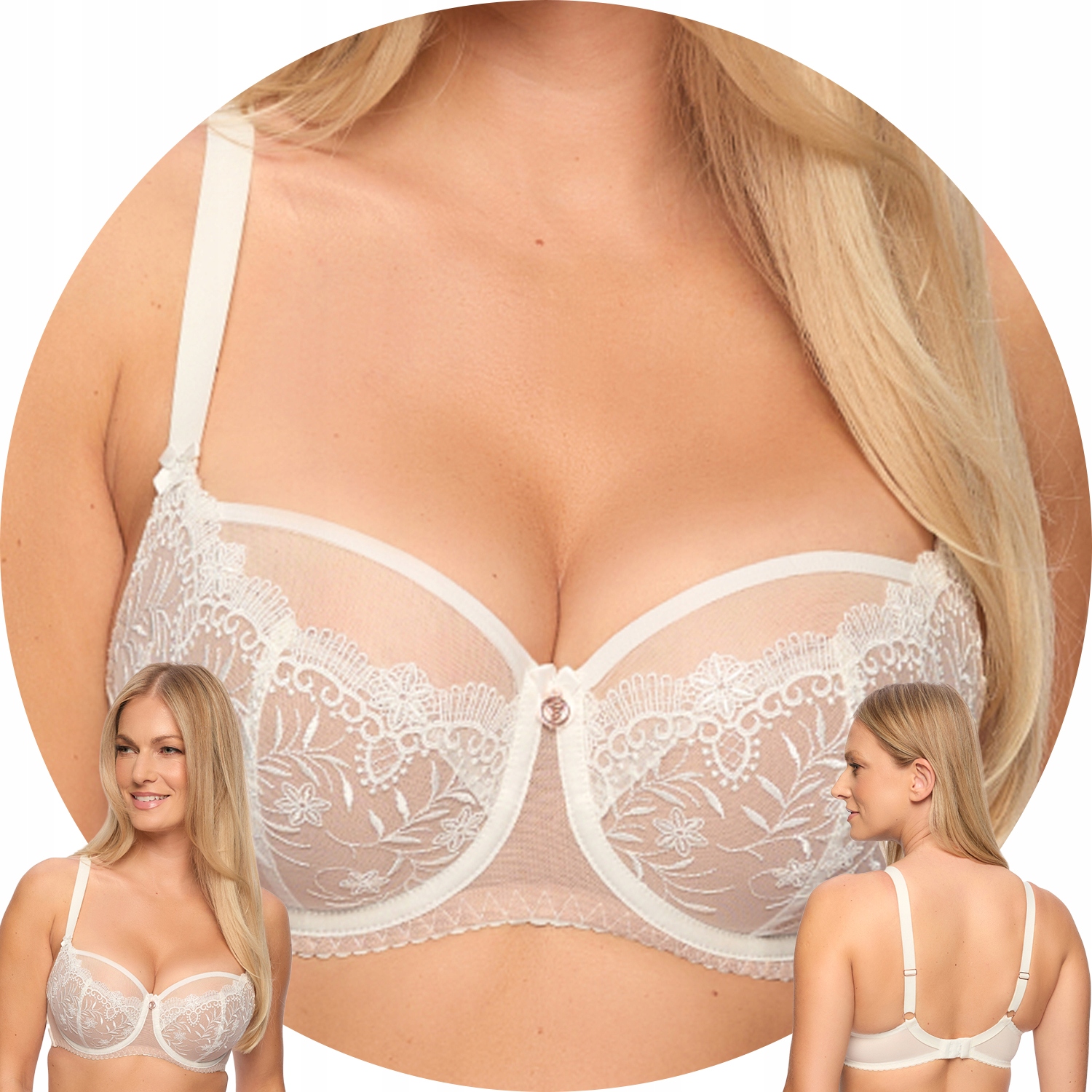 Gaia 1304 Aurelia Polovyztužená podprsenka Semi Soft ecru-mokka 85C