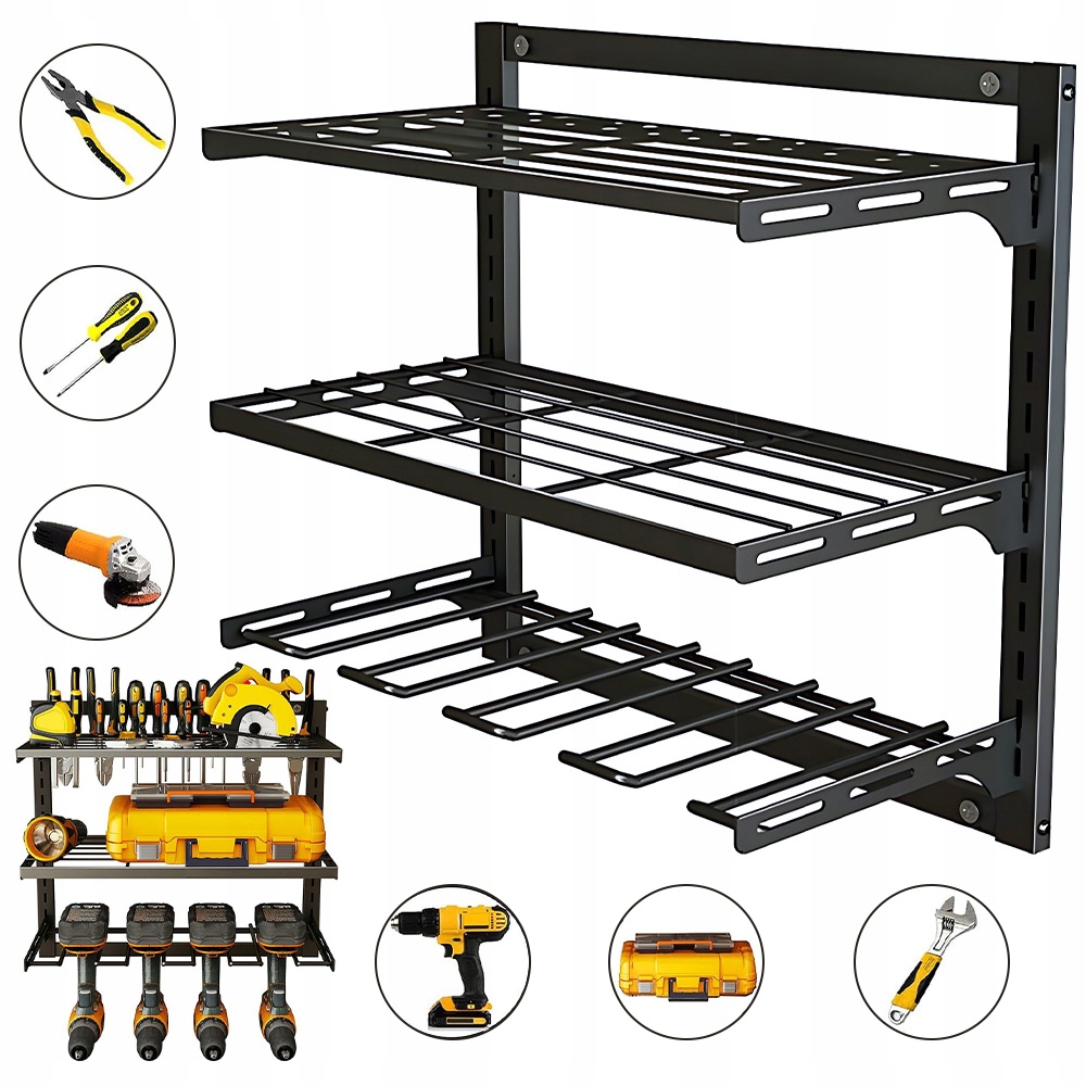 Polička Organizér Věšák Na Nářadí Elektrické Nářadí Pro Garážovou Dílnu