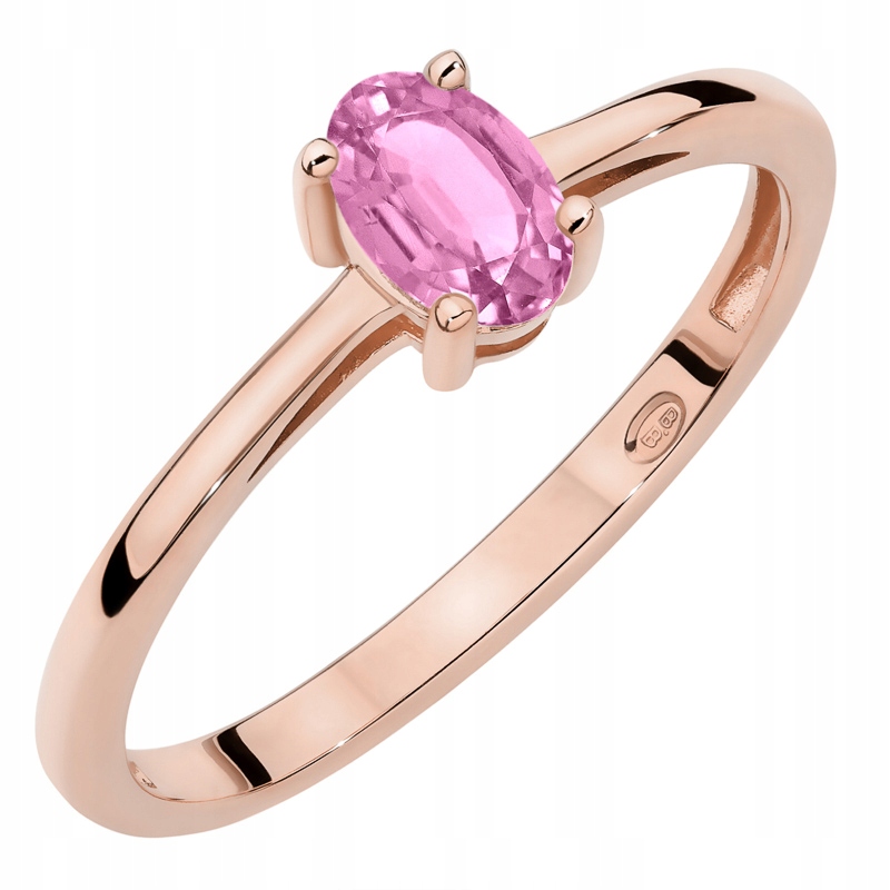 Zlatý Prstýnek Zásnubní pr. 585 s oválným safírem 0.40ct 14k