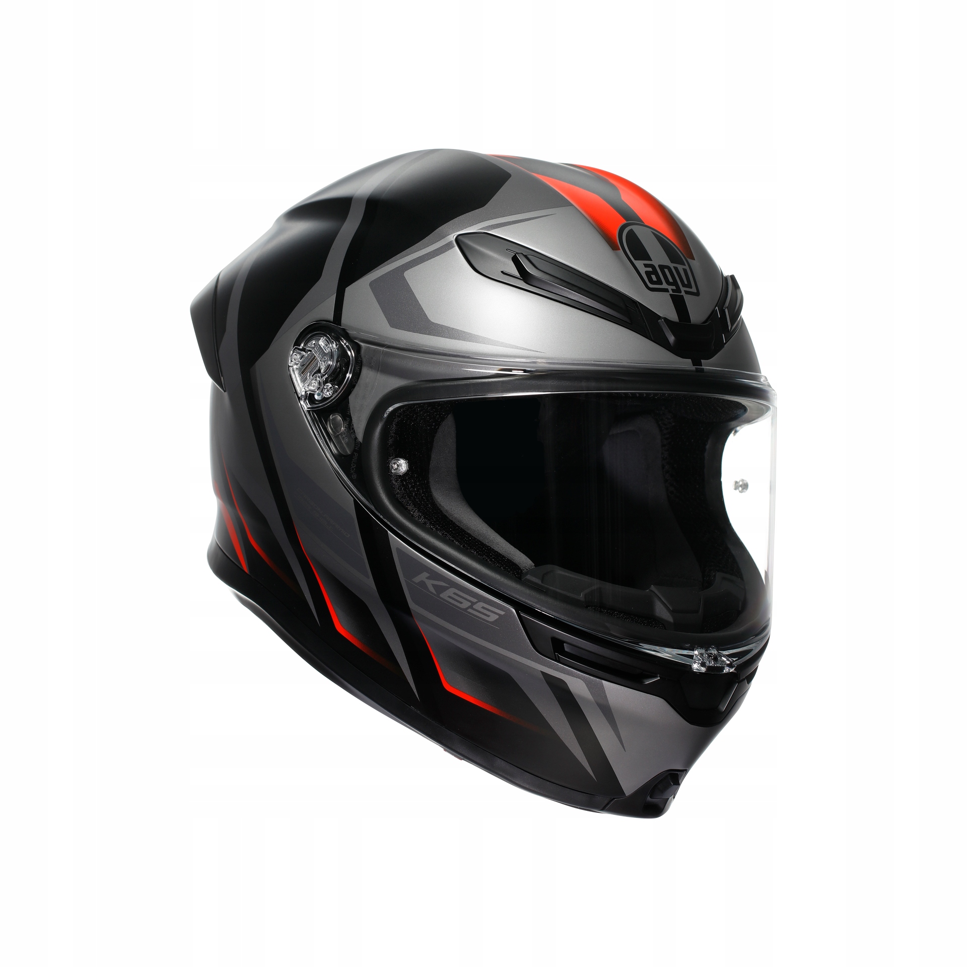 Motocyklová prilba Agv K6 S Karve čierna/šedá/červená matná M