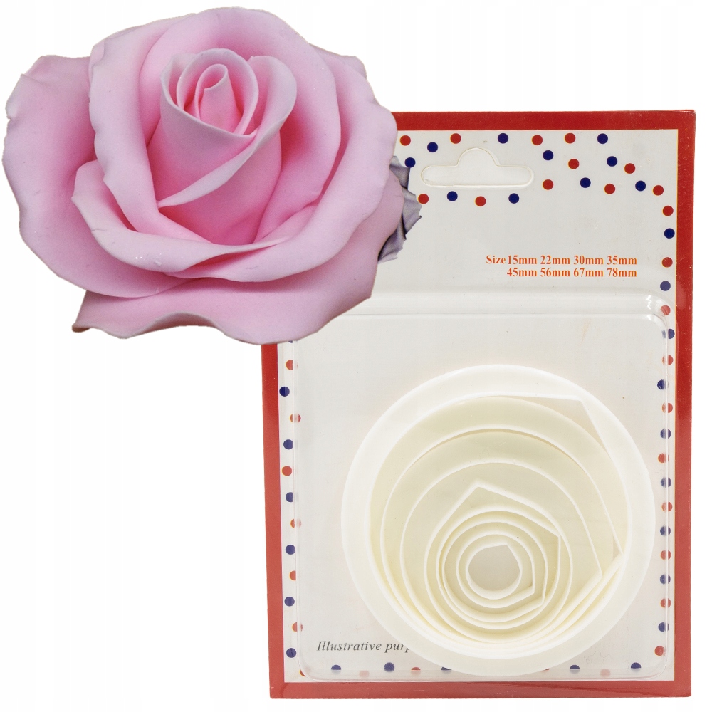 Velký Květ Růže Sada vykrajovátek 8ks