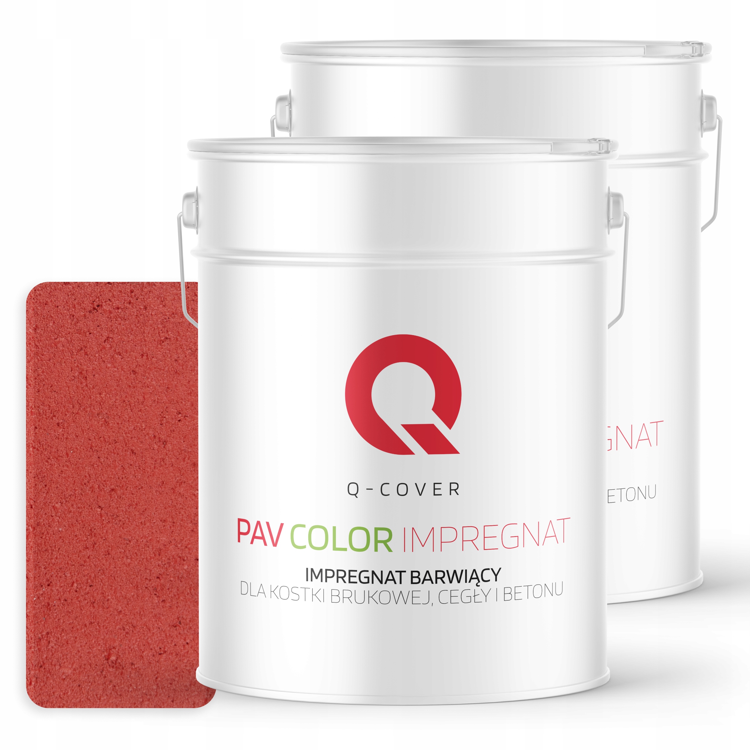 Impregnát Barvící kostka Bruk Mokrý Kámen 10L Barva Červená Signální