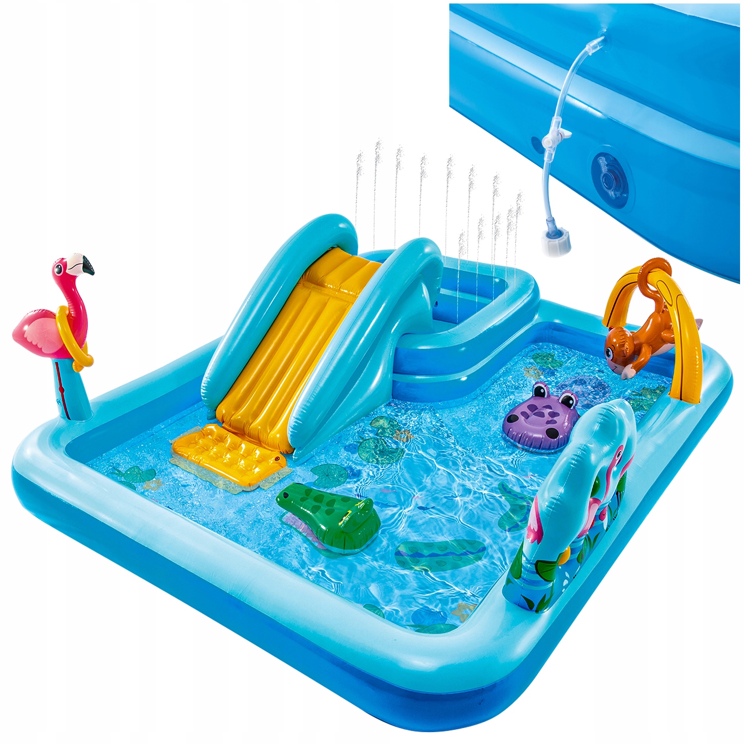Detský bazén Vodný park Džungľa so šmykľavkou 6v1 Intex 57161