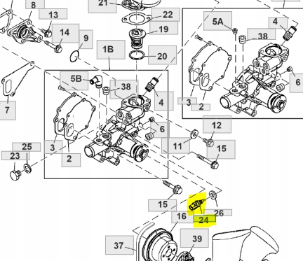 Snímač teploty pro sekačku 3TNV88C John Deere Originální