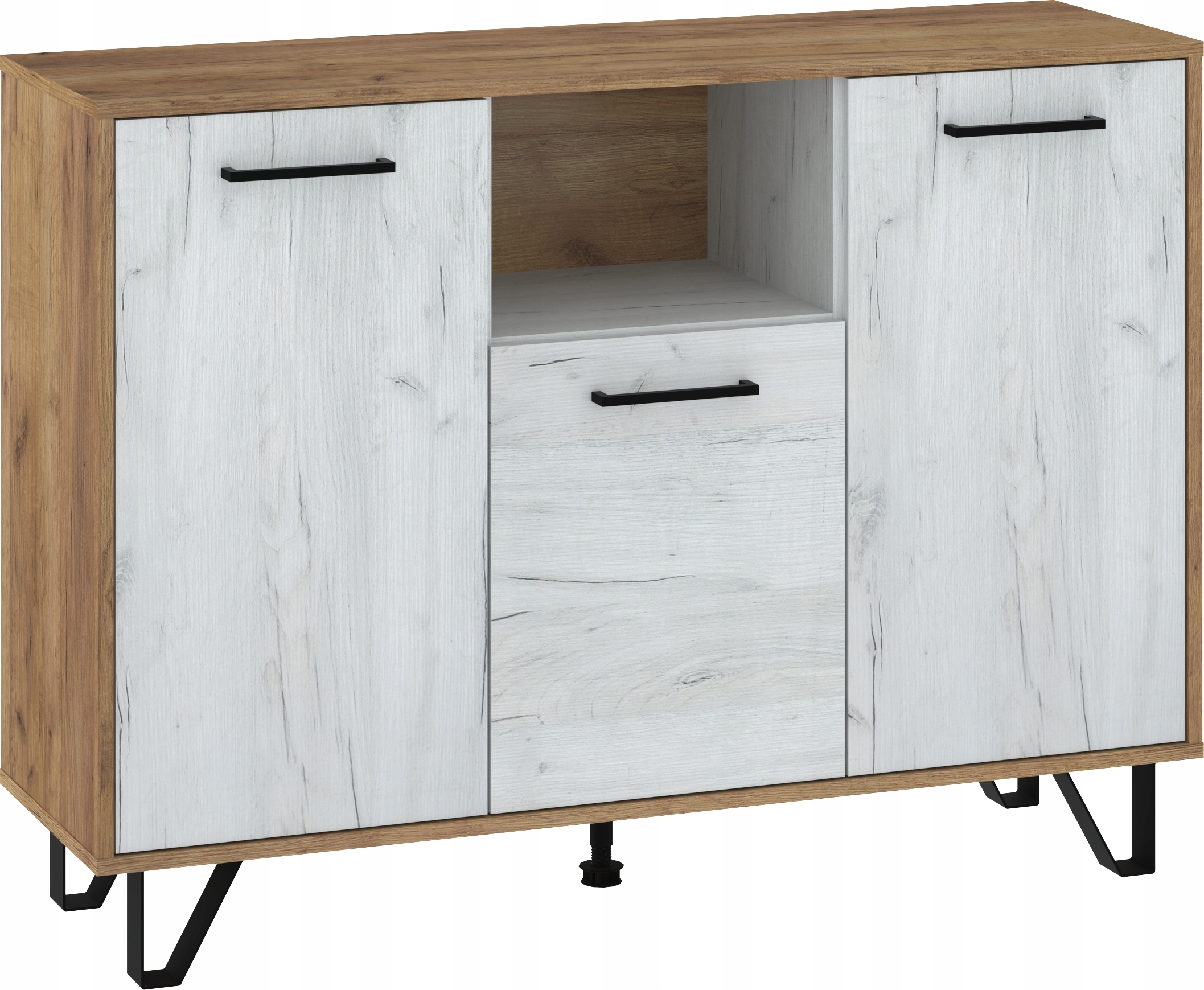 Komoda Boss 3D BOS-04 craft zlatá bílá 120 cm