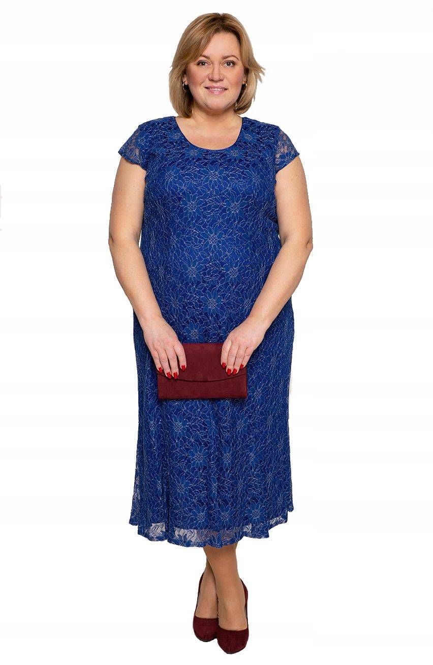 Dlouhá chrpová šaty s postříbřenými květy 60