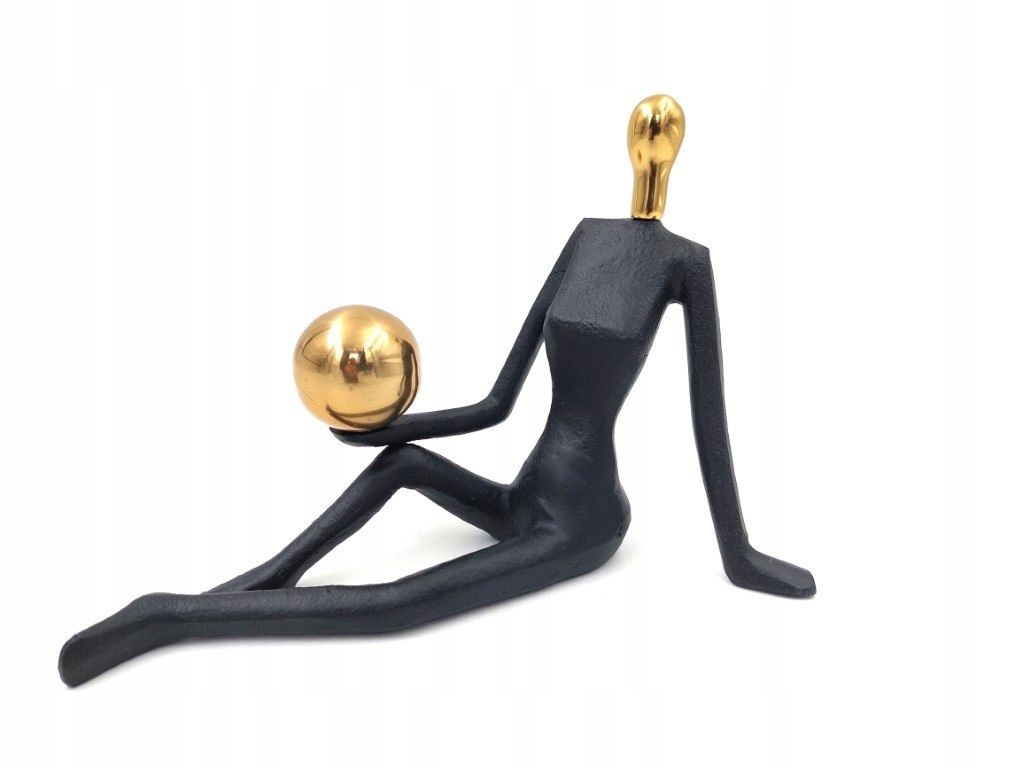 Figurka Gymnastiky Dekorácia Čierno-zlatá