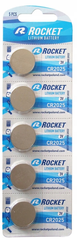 Bateria litowa Rocket CR2025, SB-T14, 280-205 5 sztuk