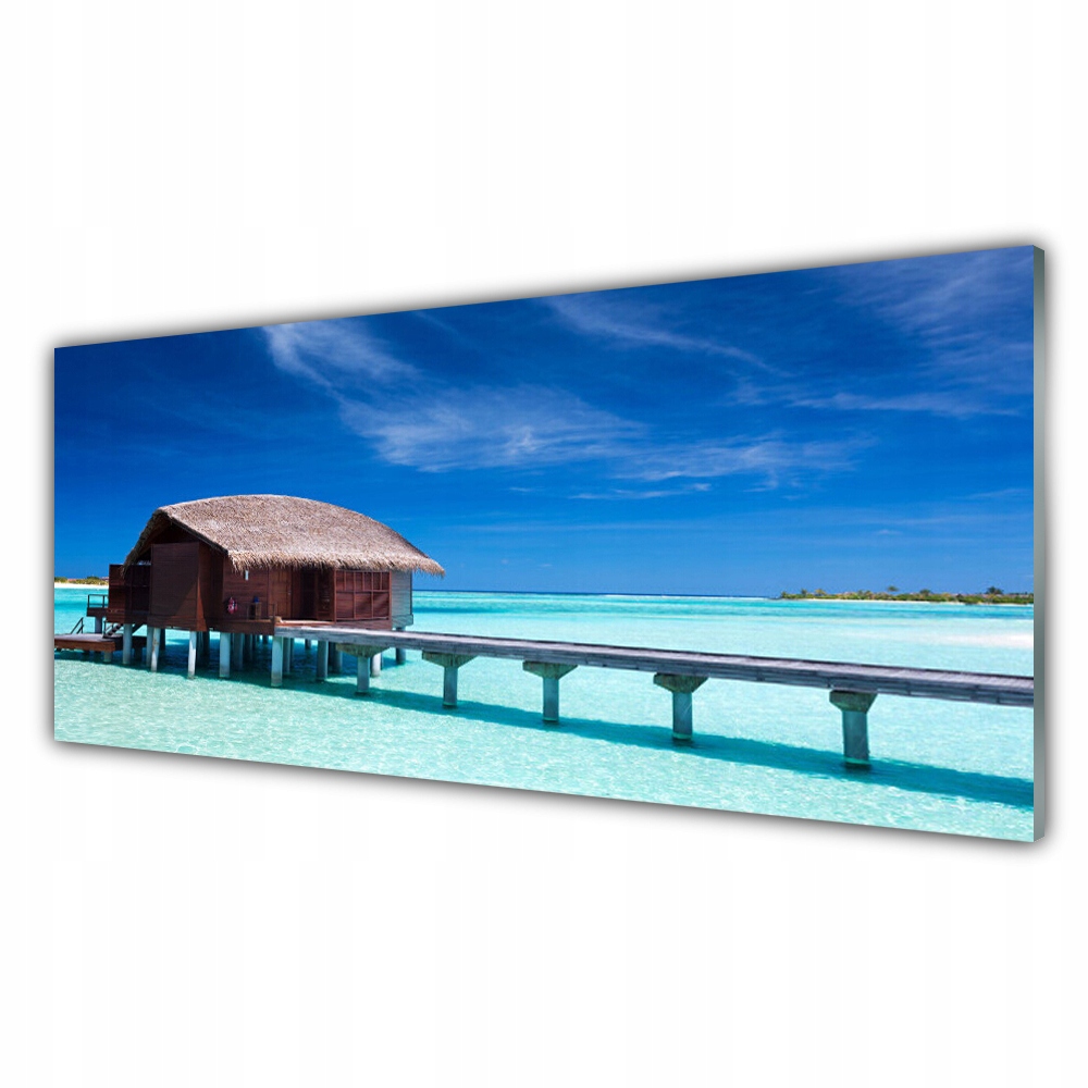 

Obraz akrylowy 125x50 Morze Plaża Dom Architektura