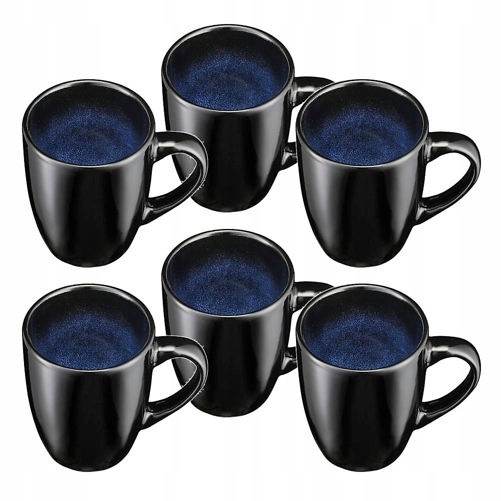 Villa Italia Sada kamenných pohárov 280 ml 6 kusov Dark Night