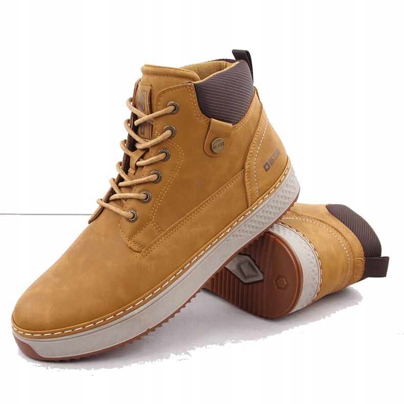 Módní pánské boty Big Star OO174561 nad kotník ležérní ekologická kůže podzim 41