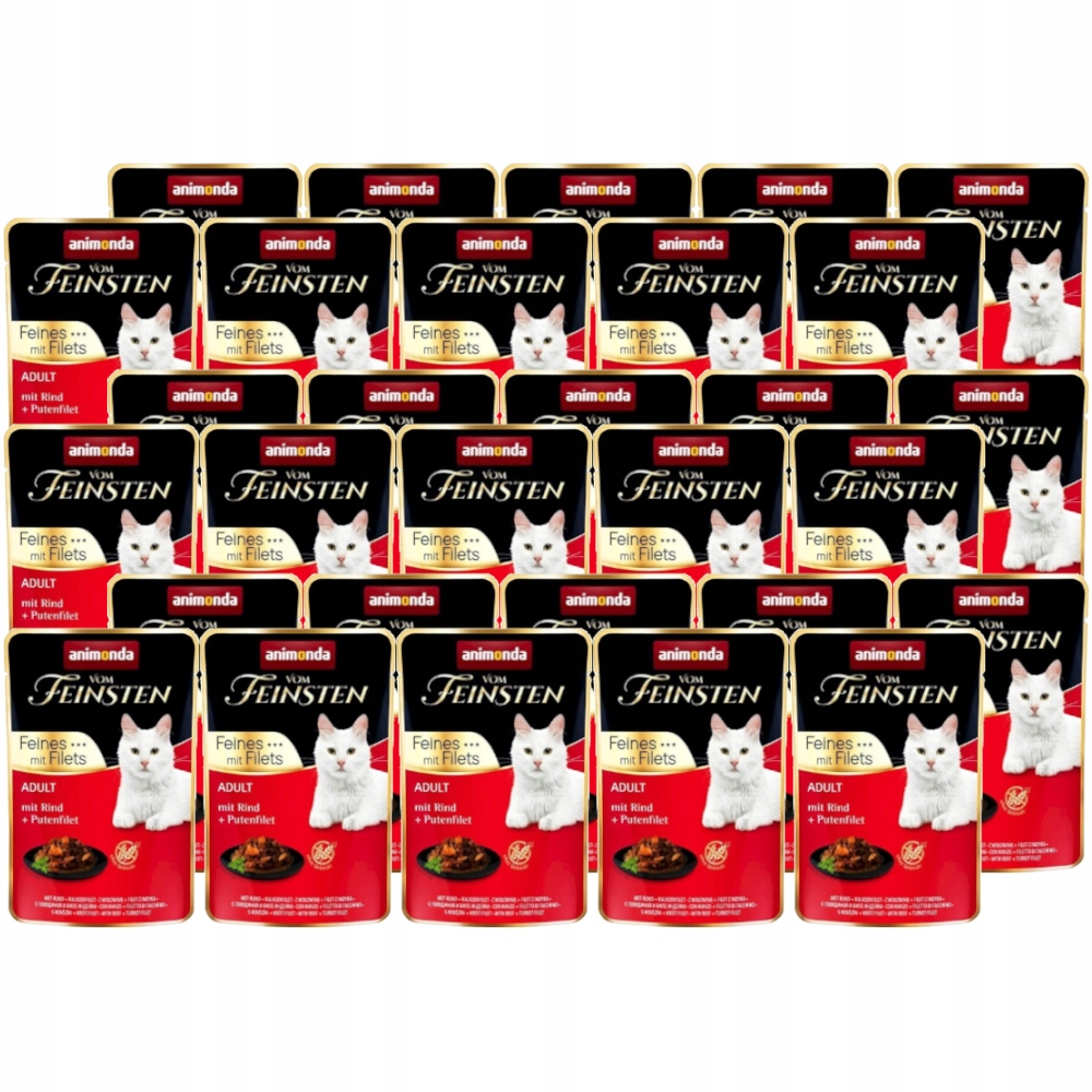 Krmivo mokré pro kočky Animonda Vom Feinsten s hovězím a krůtím masem 30x85 g