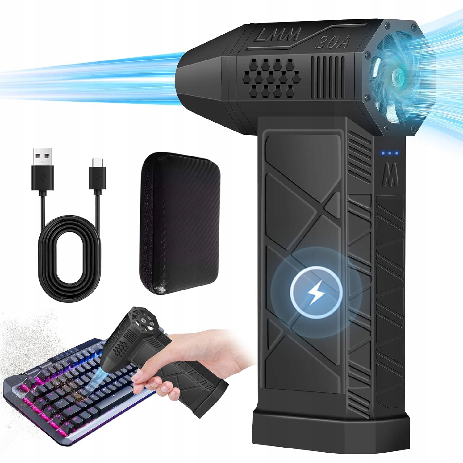 Ruční ventilátor Turbo pro foukač prachu z počítače zapalování grilu