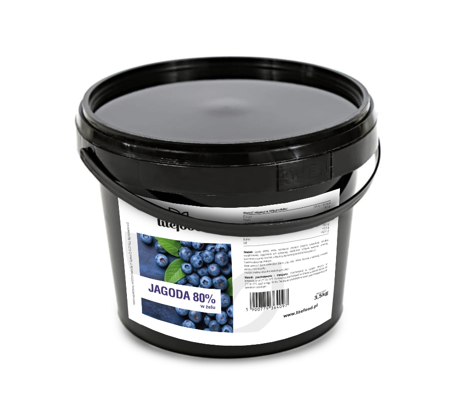 LiteFOOD Jahoda v gelu z 80% ovoce – 3500 g Fruželina Džem Bez Cukru