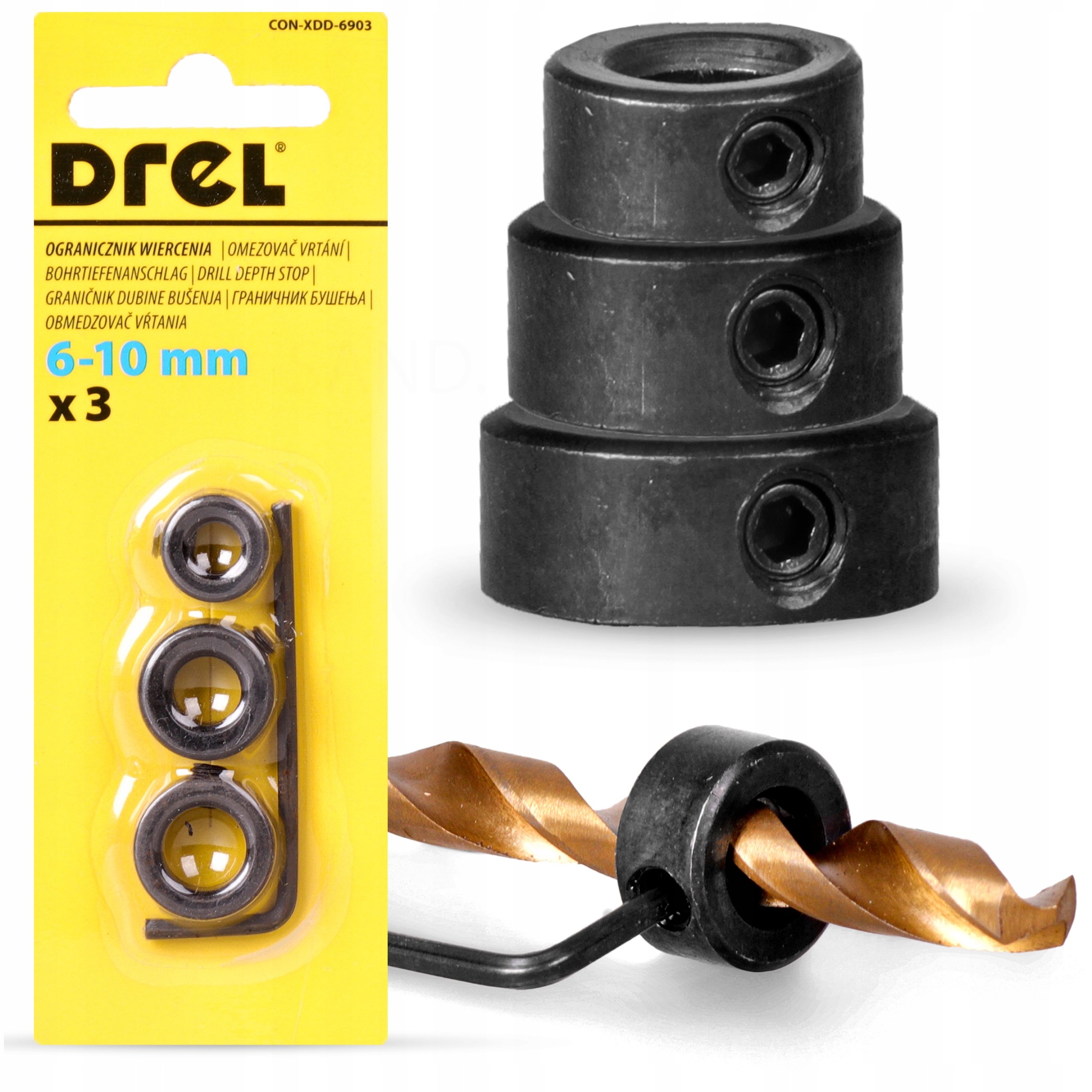 

Ogranicznik głębokości wiercenia 3szt 6-10mm