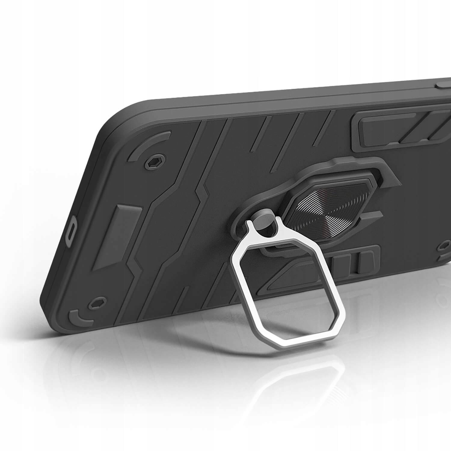 ETUI PANCERNE DO XIAOMI REDMI NOTE 8 PRO CZARNE OBUDOWA ARMOR HOLDER +SZKŁO Marka Hello Case