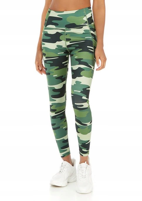 Crown & Ivy dámské legíny Double Pocket olivové S