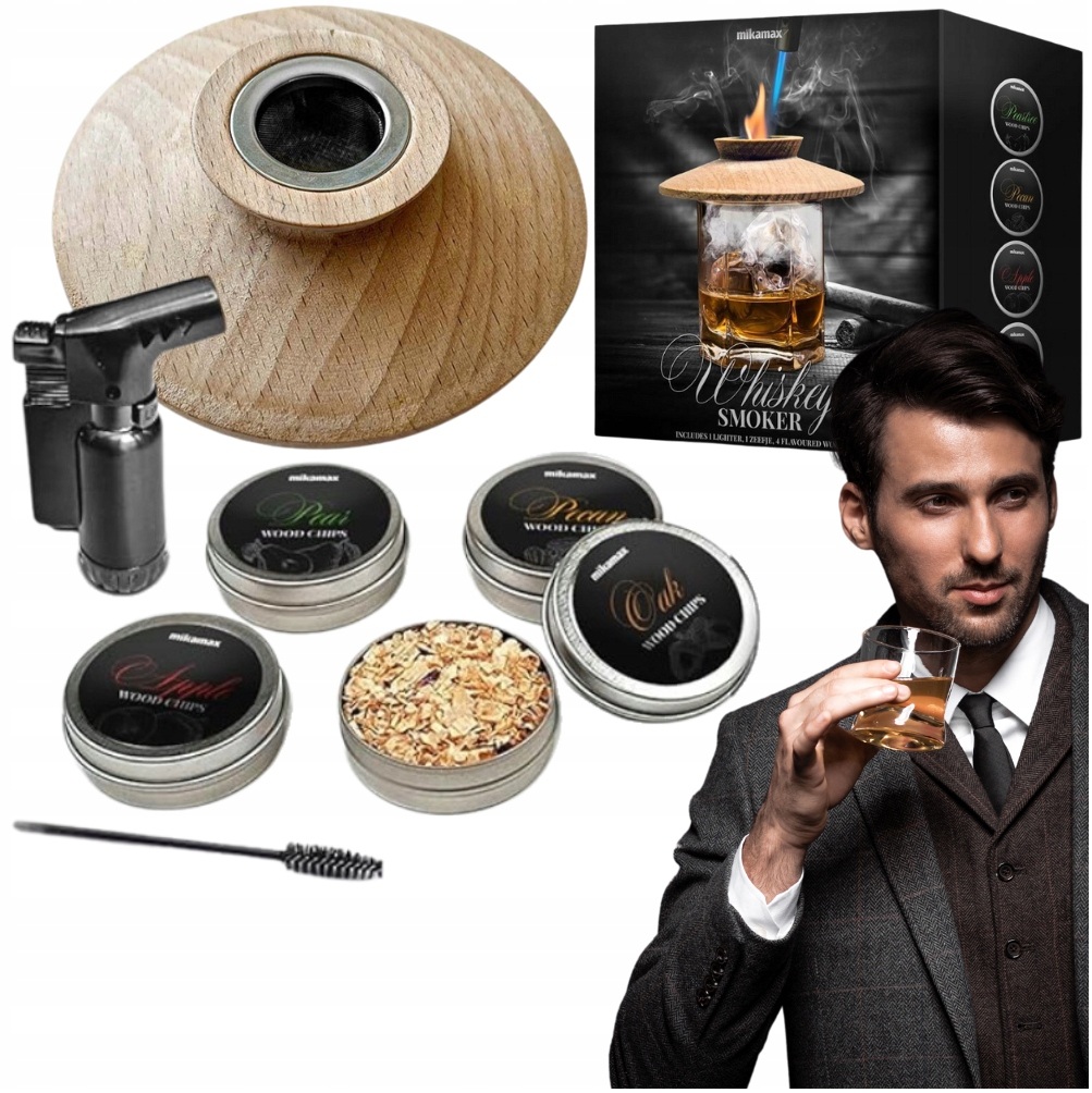 Sada Na Uzení Whisky Smoker Dřevěnka Dárek Pro Chlapce Chlapa