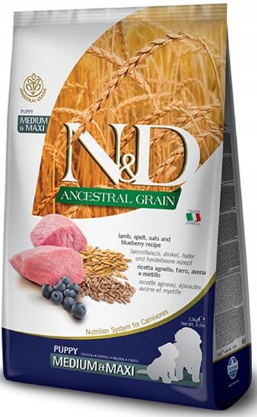 Levně N&d Ancestral Grain Dog Lg Puppy Medium & Maxi Lamb & Blueberry 2,5 kg