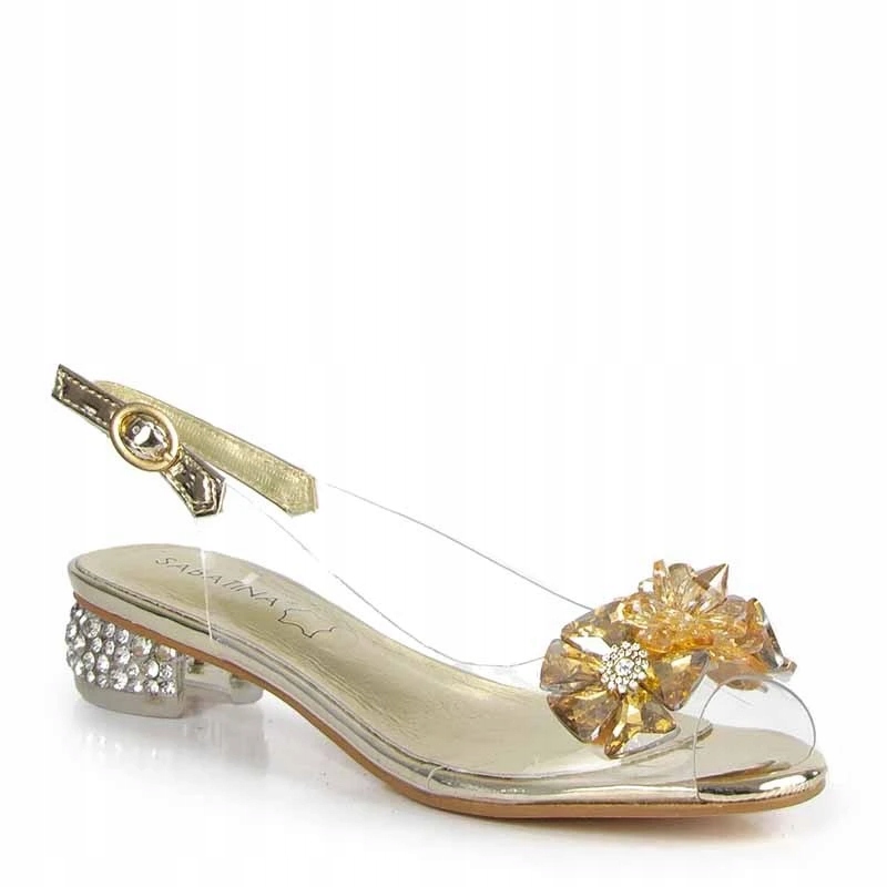 Sabatina 6544-8 Zlaté vel. 36 Gelové Silikonové Sandály Transparentní