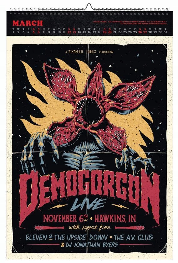 

Kalendarz Stranger Things A3 na 2022 rok