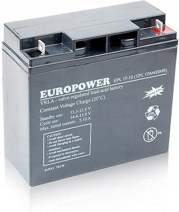 Akumulator Agm Europower serii Epl 12V 17Ah (Żywotność 15 lat)
