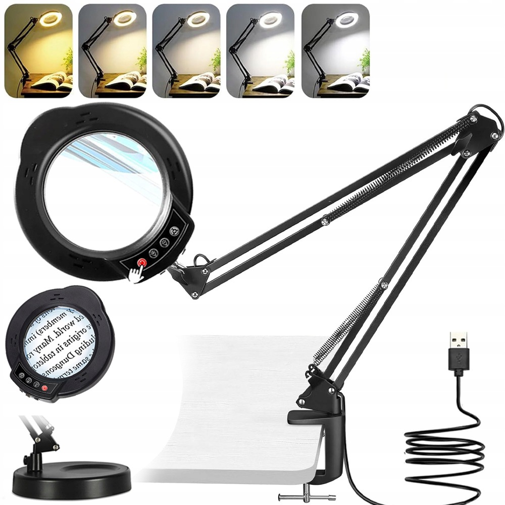 Lampa S Led Lupou Kosmetická Dermatologická Dílenská Stolní Regulace