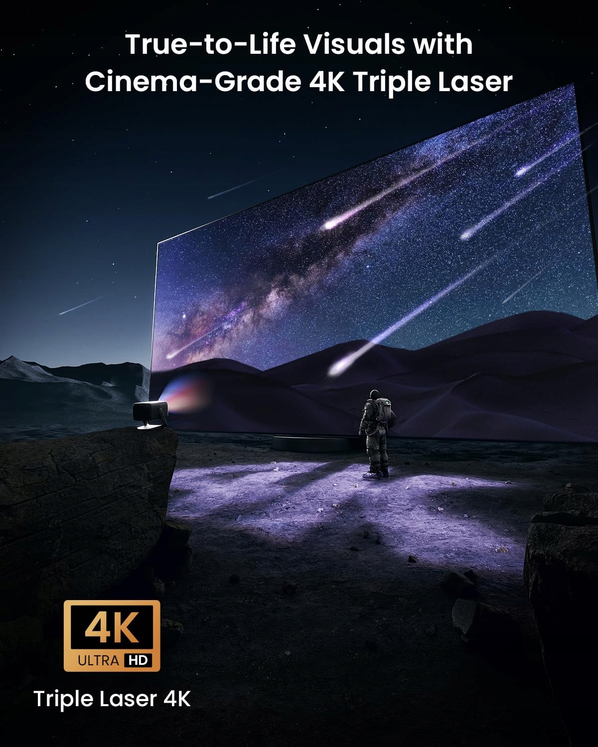 JMGO N1S Projektor 4K Laser 3300 Lumen HDR10 300" 3D Dolby Digital Plus — miniatura 3