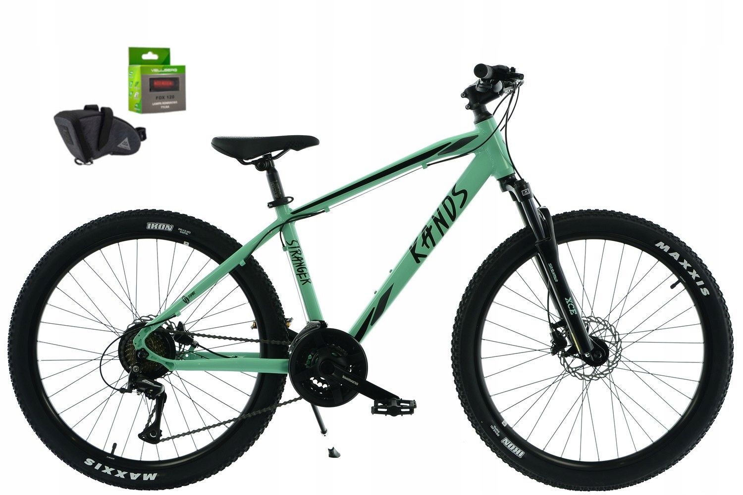 Rower 26 Kands Stranger Dual alum. Acera 3x7 2HT-hydr.14" miętowy poł