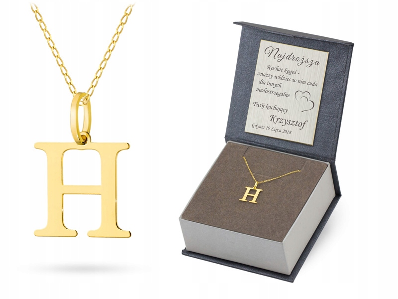 Zlatý Řetízek s přívěskem pr. 585 Písmenko H 14k