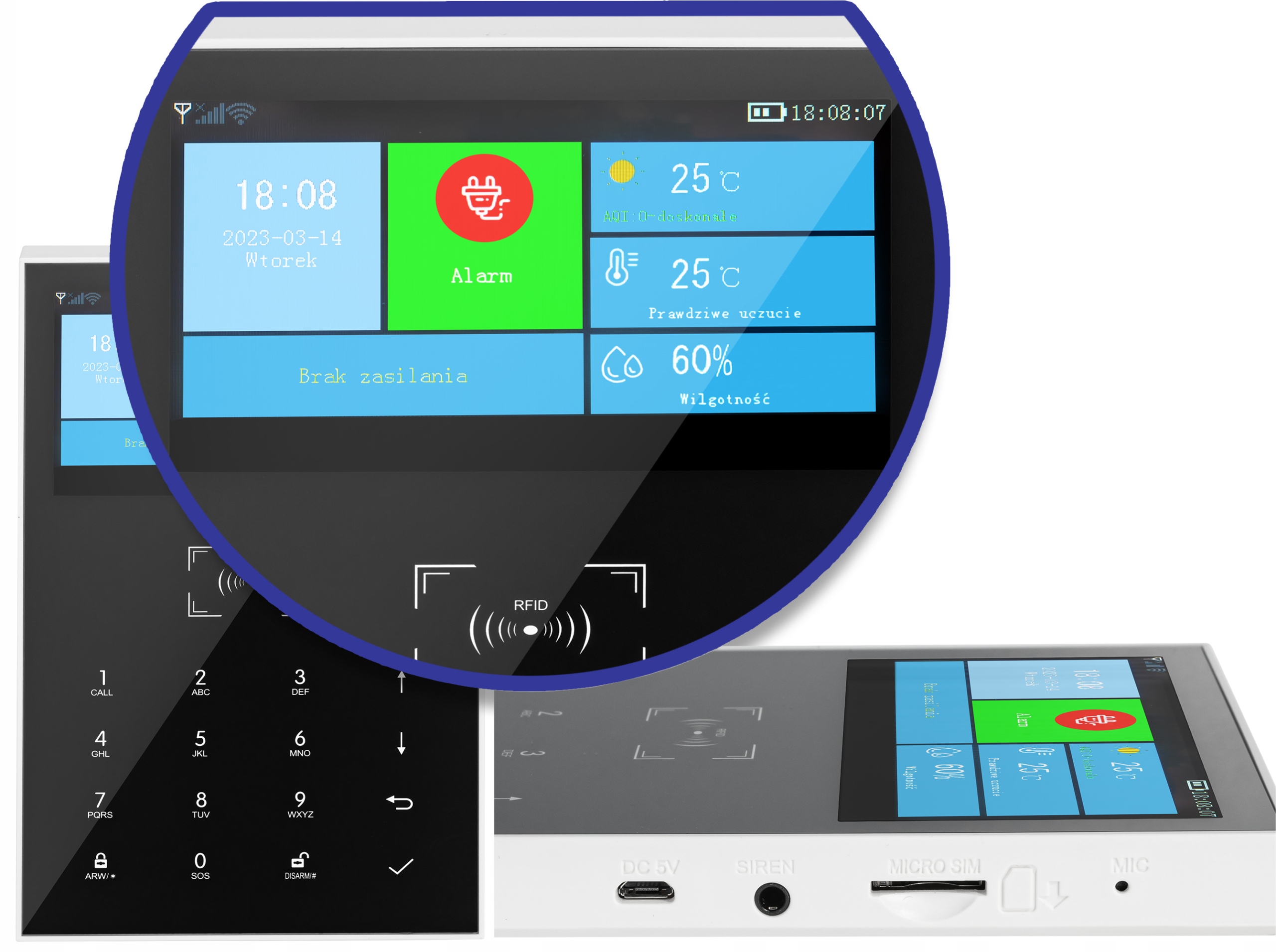 ALARM BEZPRZEWODOWY DOMOWY GSM PL CZUJNIKI RUCHU Typ alarmu bezprzewodowy