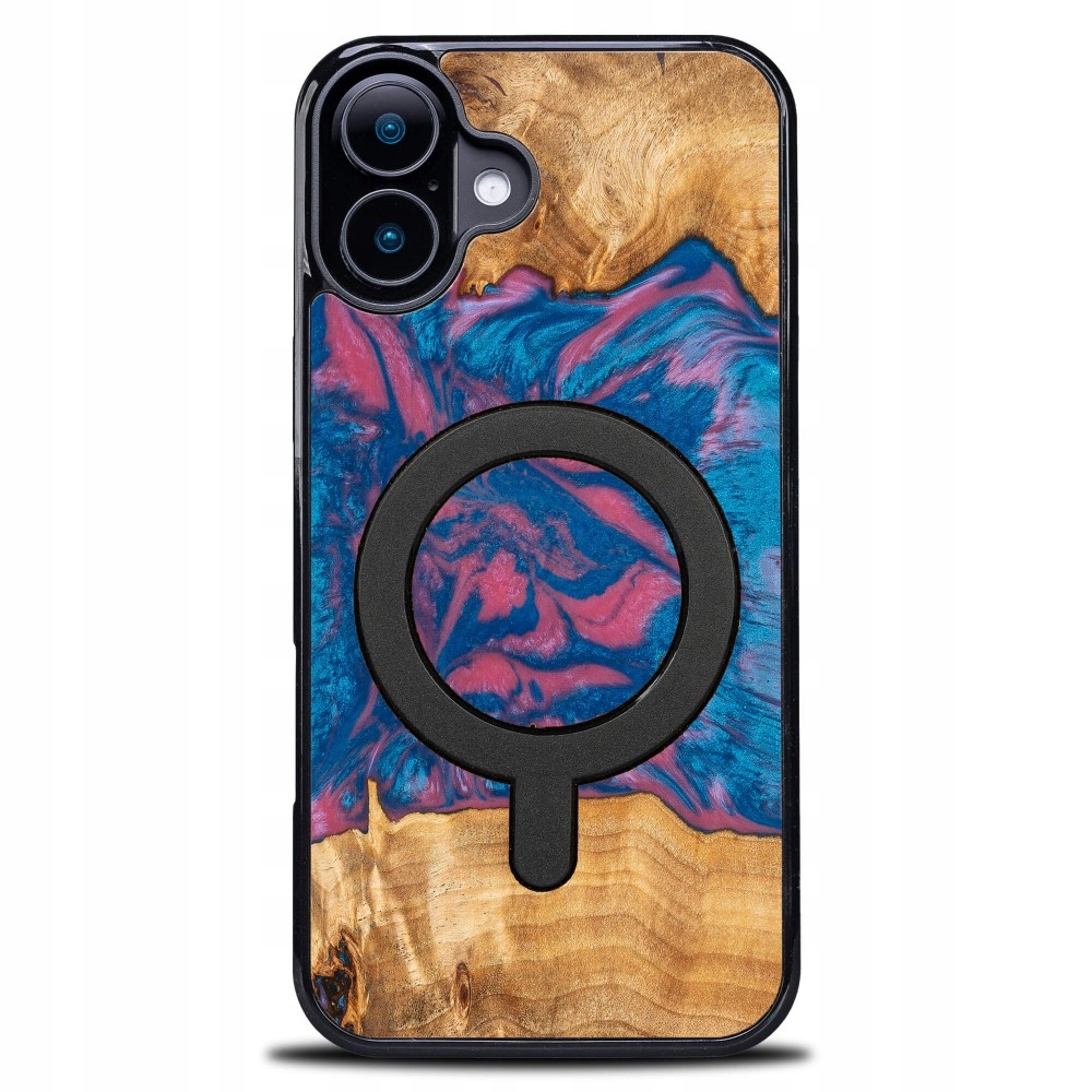 Pouzdro Bewood Unikátní pro iPhone 16 Plus Neonové Vegas s MagSafe