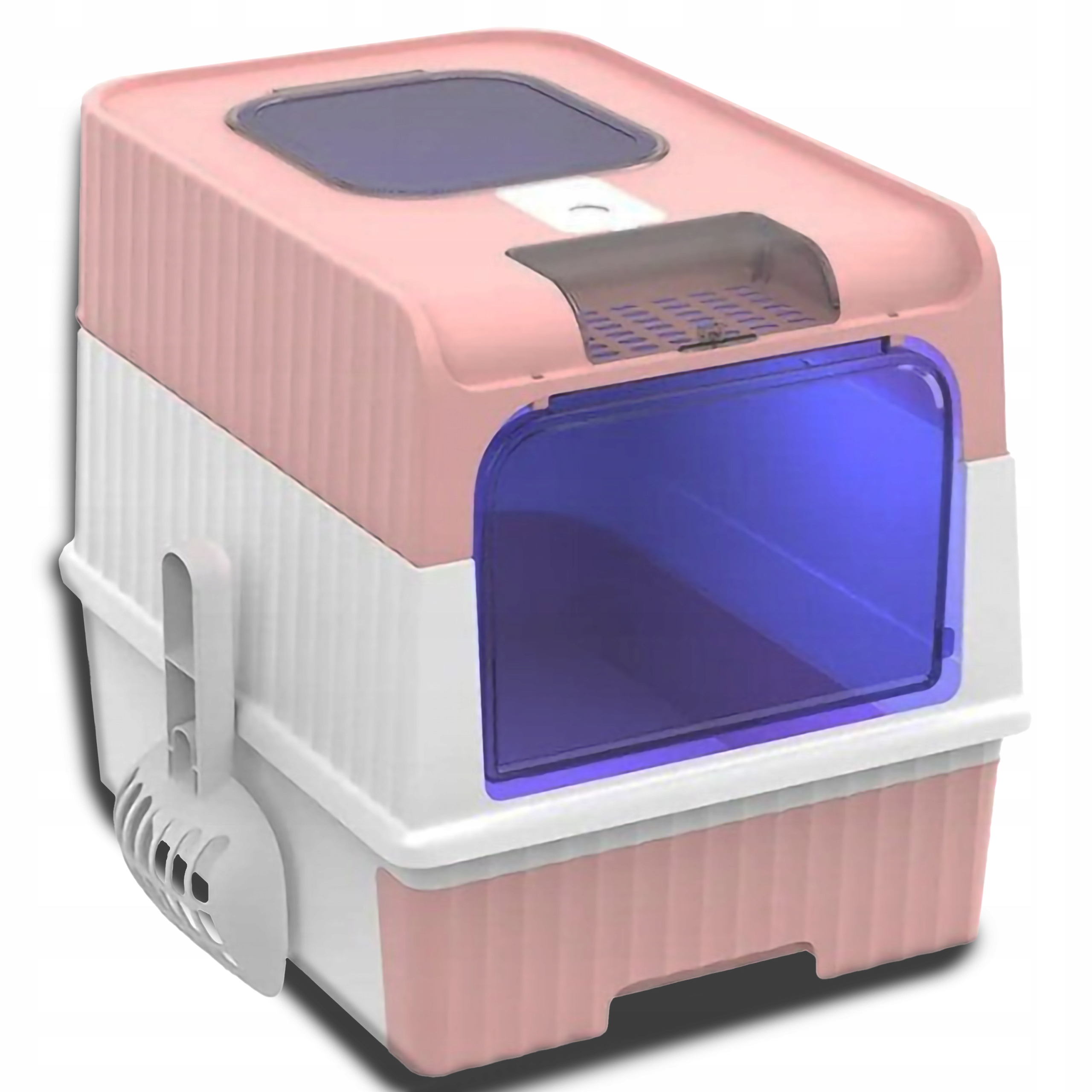 Velká Uzavřená Toaleta Pro Kočky S Zásuvkou, Baktericidní Lampou A Lopatkou