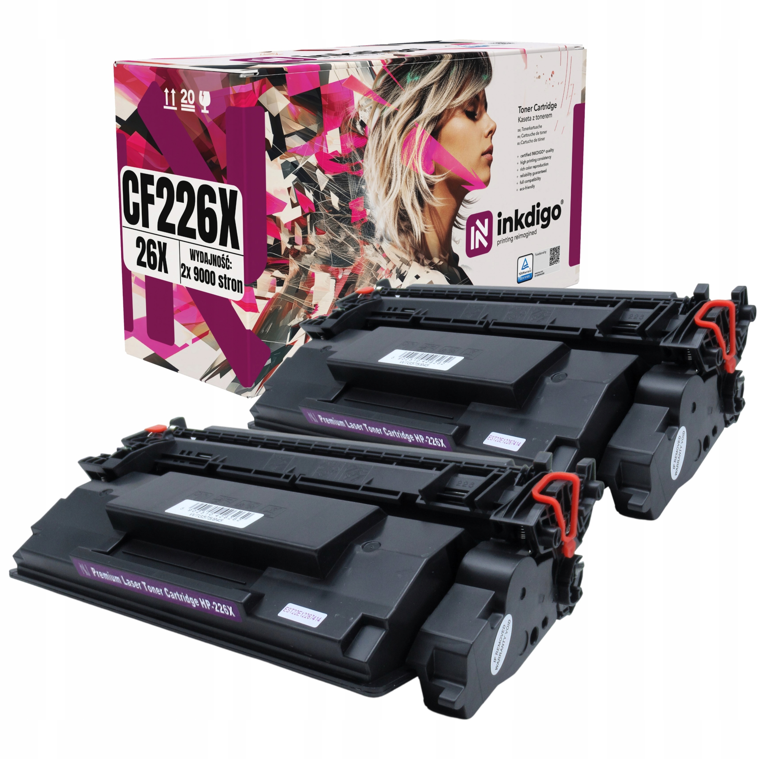 2x CF226X Toner Zamiennik Drukarki Hp Laserjet Pro M402dne M402dw M426fdn