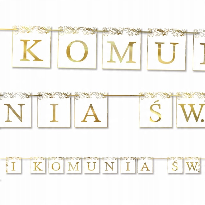 

Girlanda komunijna Pierwsza Komunia Św. Baner Ihs