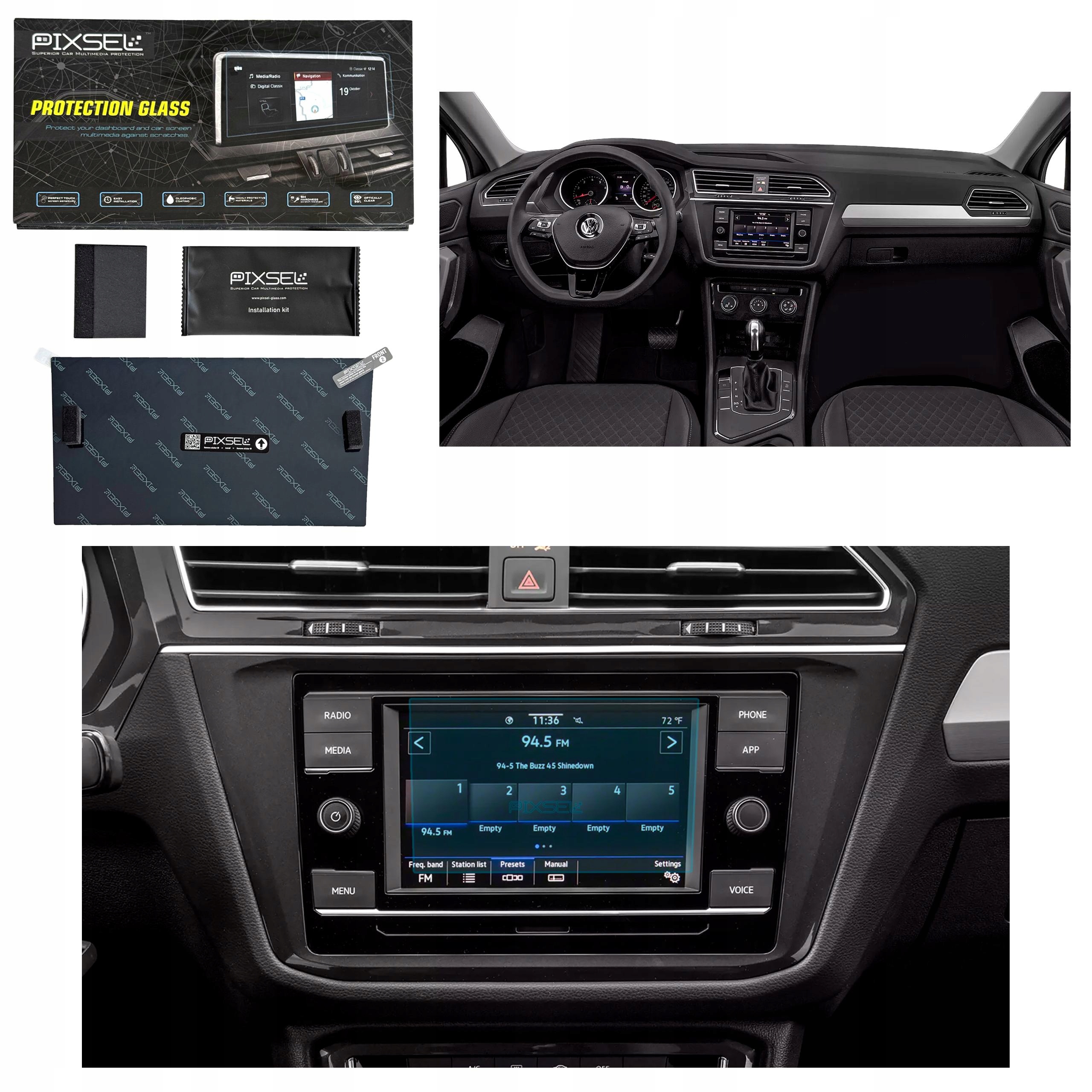 Antyodciskowe Matowe Szkło Ochronne Volkswagen TIGUAN-6.5“ 2021-2023