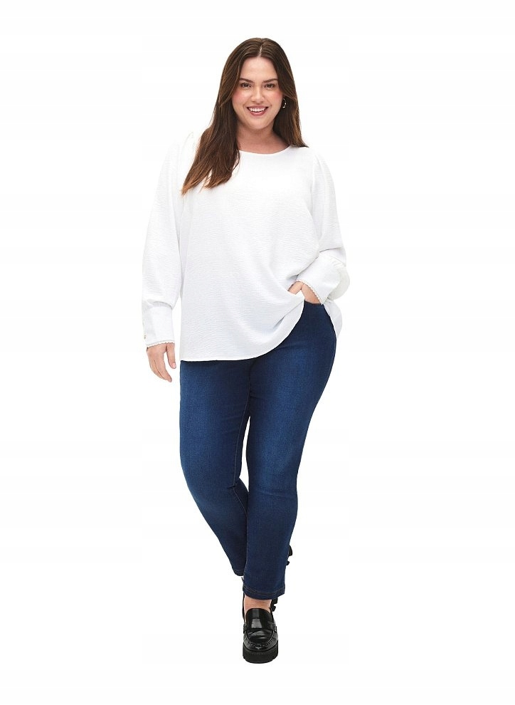 Košile Plus Size Zizzi Fantastická Bílá Halenka 398A 48
