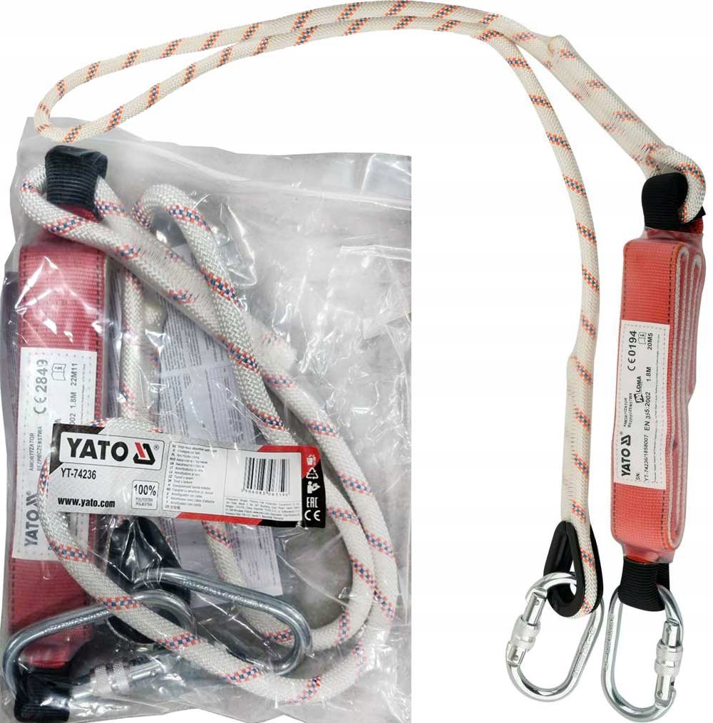 

Amortyzator Z Linką 1,8m Lonża 2x Karabińczyki