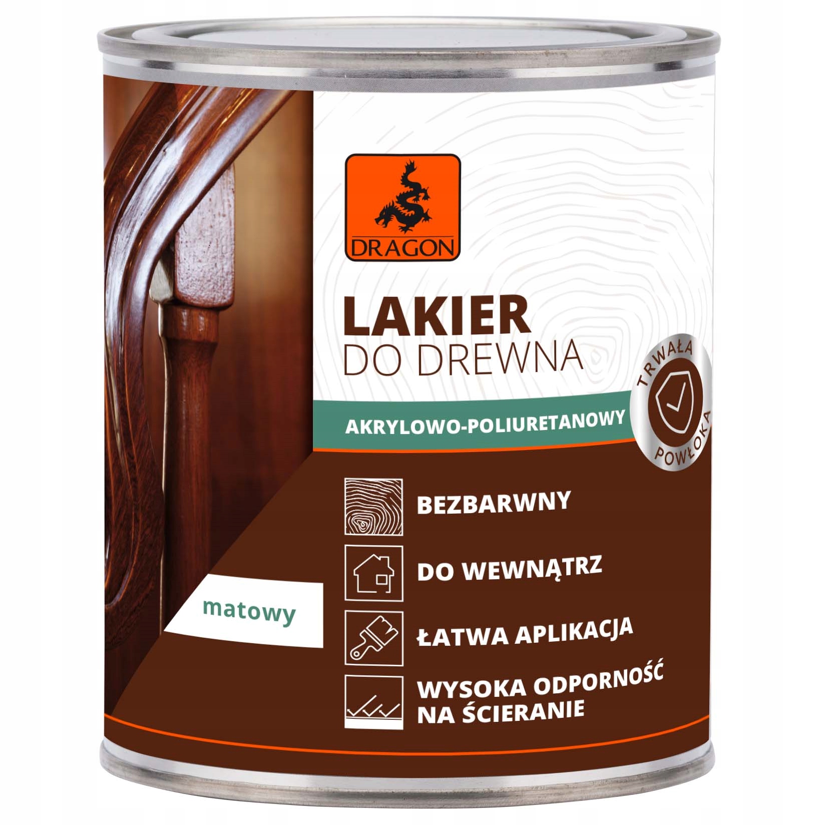 

Lakier Akrylowo Poliuretanowy Do Drewna 0,75L Mat