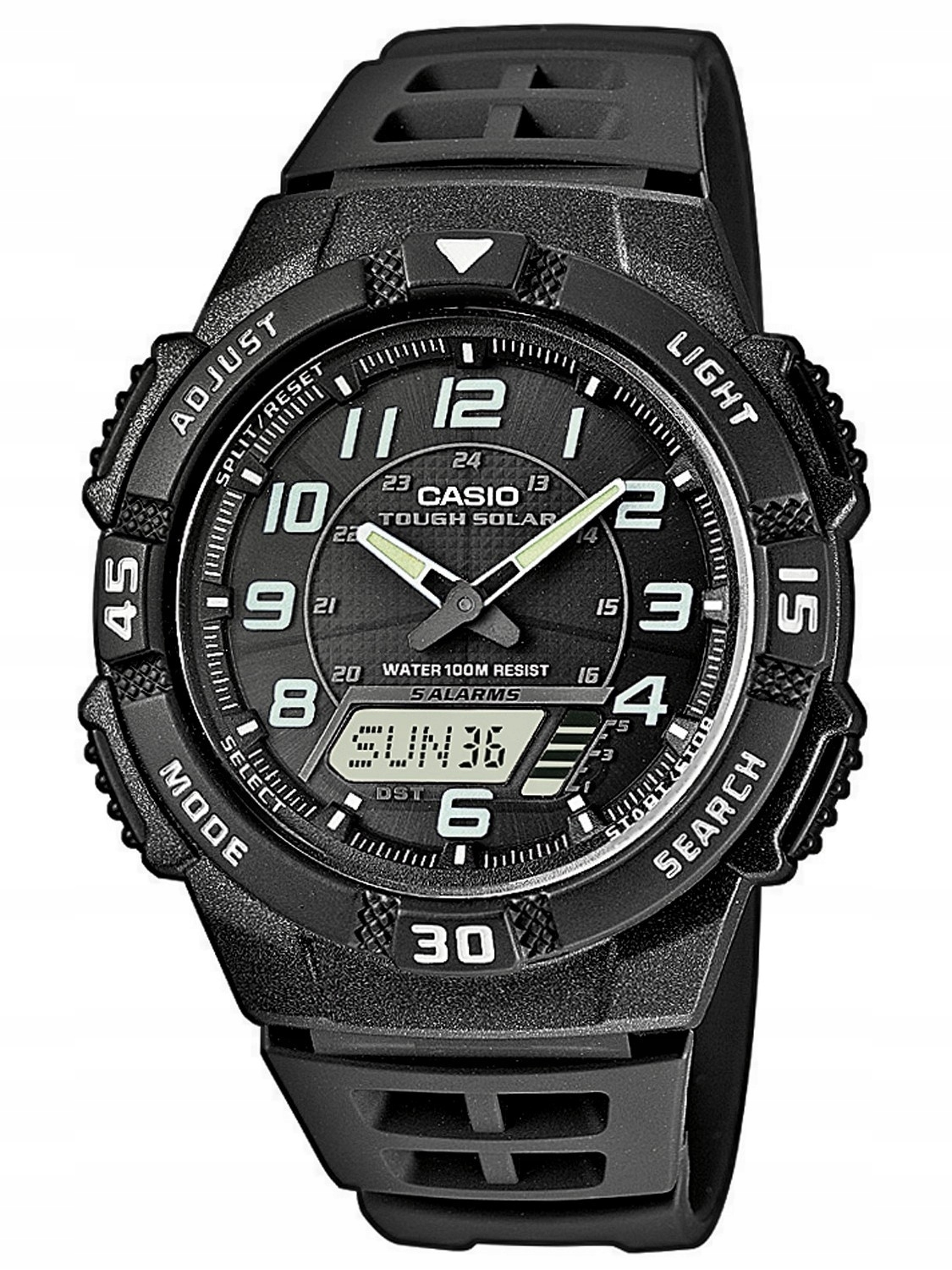 Černé Sportovní Hodinky Casio AQ-S800W-1BVEF Solar