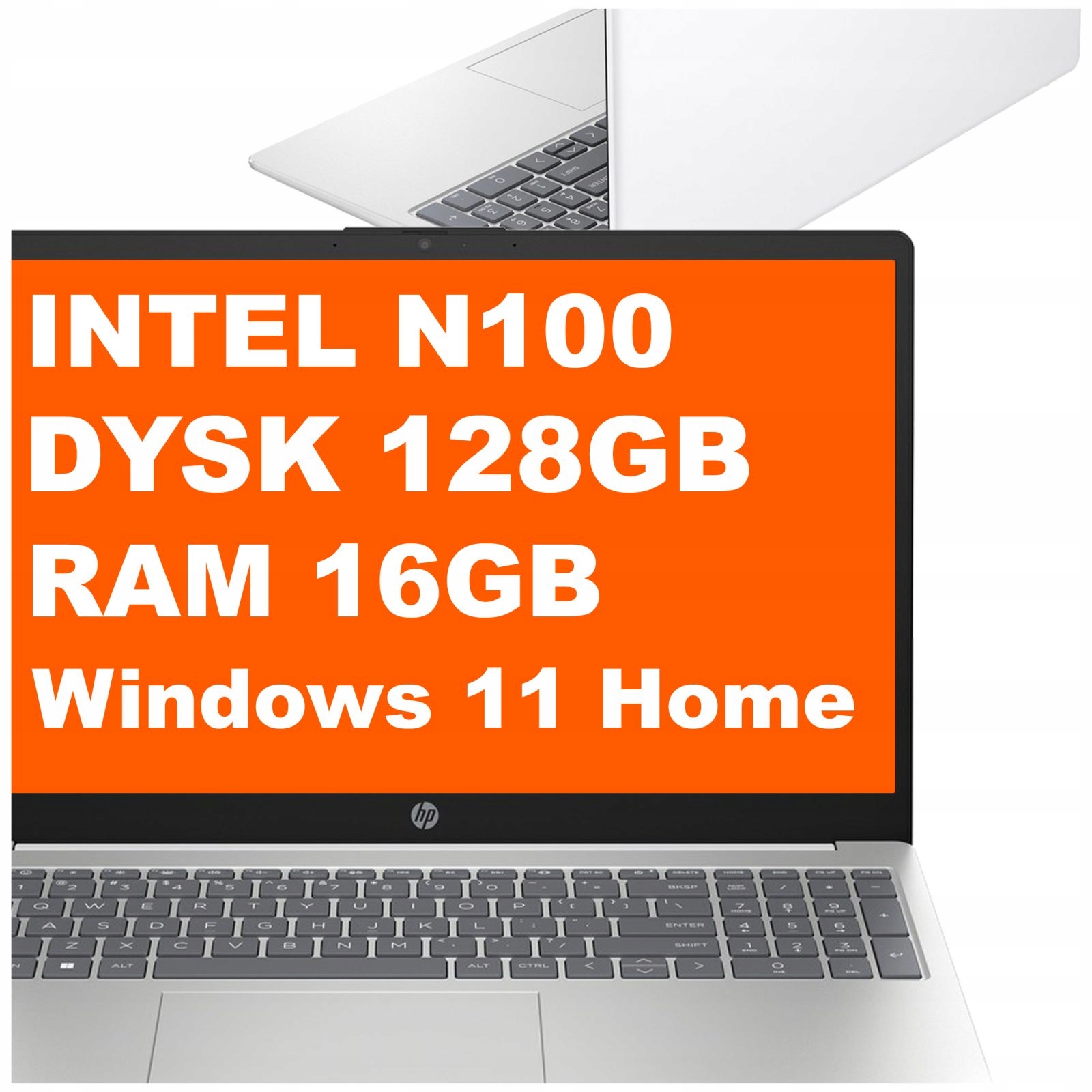 Laptop Hp 15-fd Intel N100 16GB 128GB Ufs Intel Uhd 15,6" Hd WIn 11 Biały