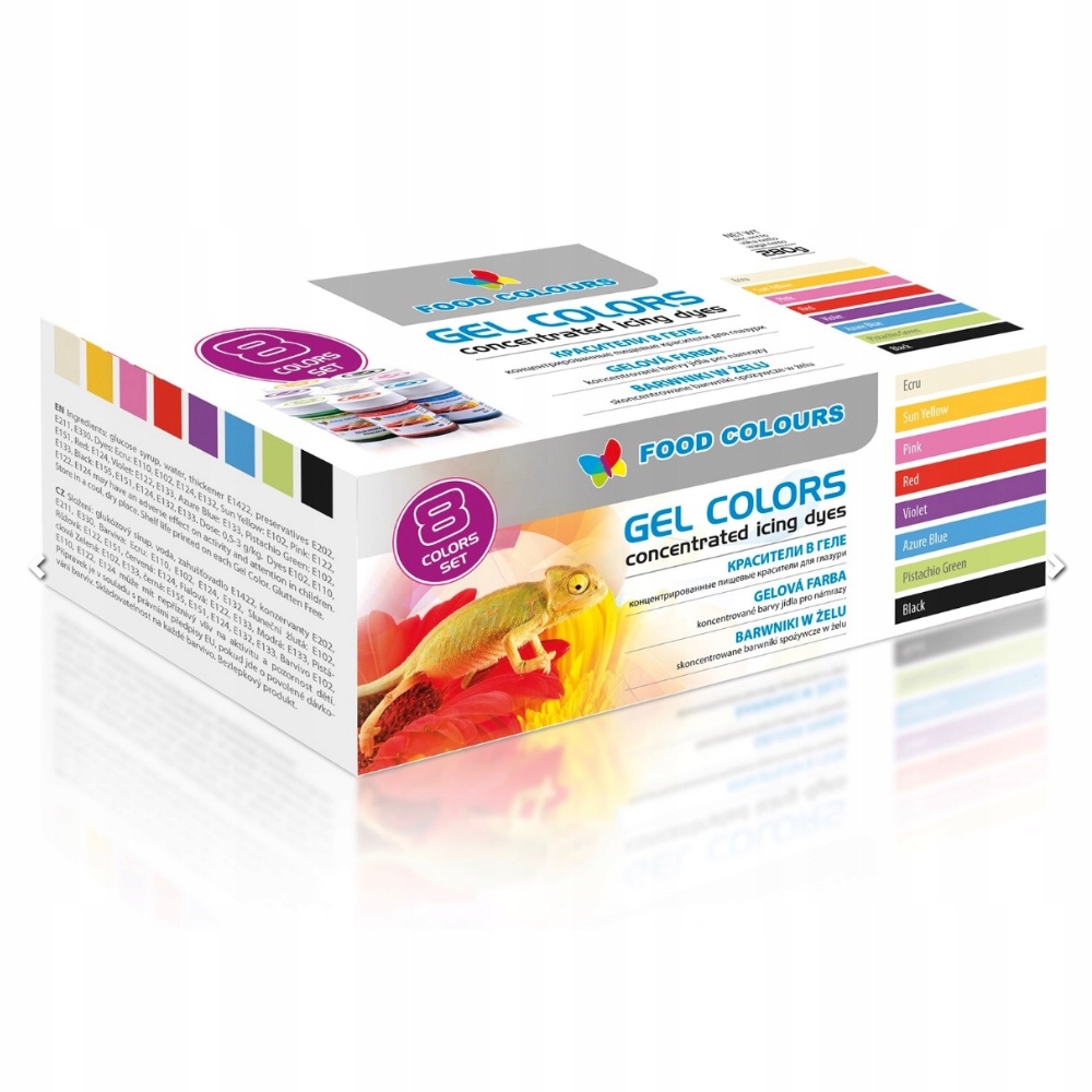 Levně Food Colours gelové barvivo sada 8 x 35 g