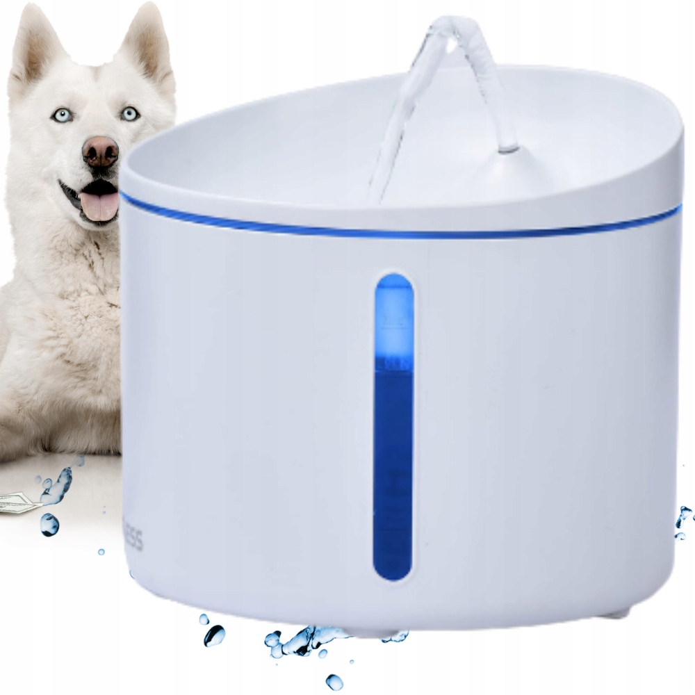 Levně Fontána Napáječka pro kočky psa automatická Led tichá filtr Dogness 3,2 l