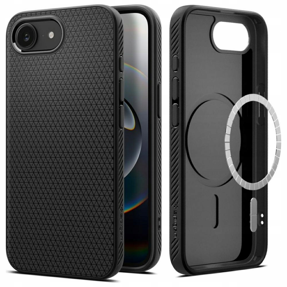 Etui Spigen do iPhone 16e, Czarny MagSafe