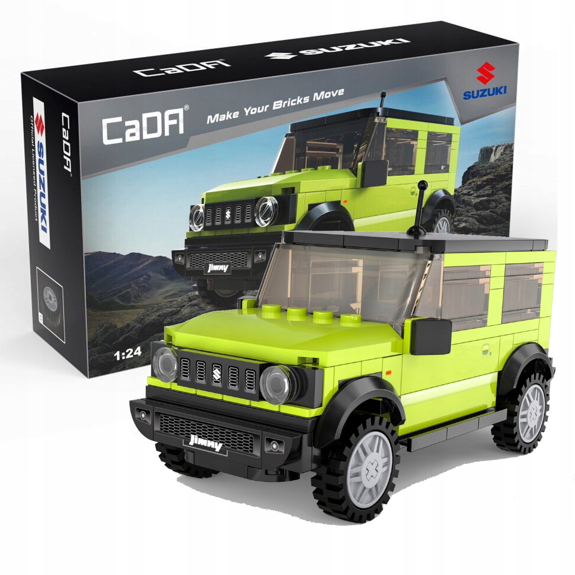 

Cada Klocki Auto Zielone Model Suzuki Jimny 1:24