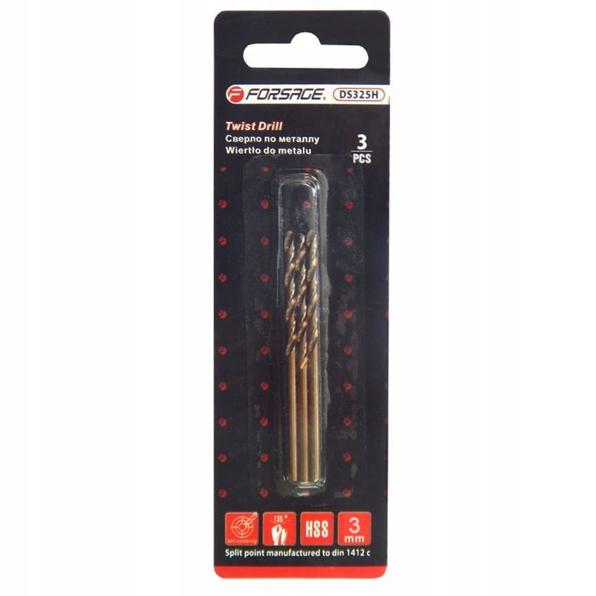 

Wiertła do metali 3 mm HSS+Co 3 szt kobalt