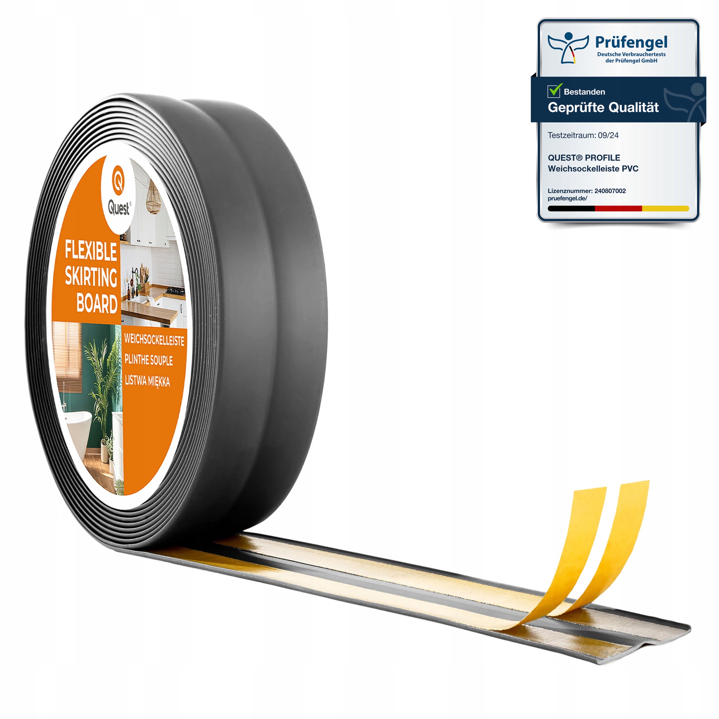 Samolepiaca dokončovacia lišta grafitová antracitová Pvc 25x15 mm 5 m