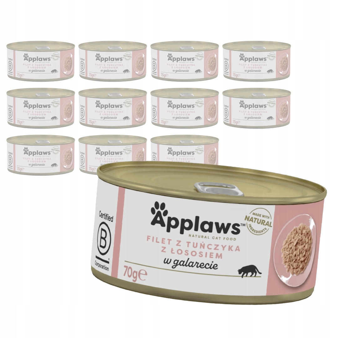 Levně Applaws Cat Krmivo Pro Kočky 12x70g Filé z tuňáka s lososem v želé